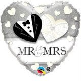 Folienherz Mr. & Mrs. - 45 cm