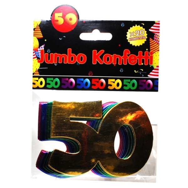 XL Konfetti 50 - Bunt - 10 cm - 20 St.