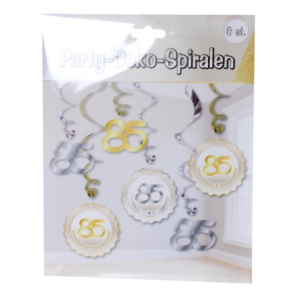 Deko-Spiralen 85 - Silber Gold - 6 St.