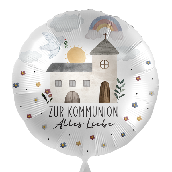 Folienballon Kommunion - Kirche -  45 cm
