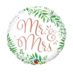 Folienballon Mr. & Mrs Greenery -  45 cm