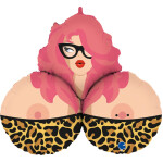 Ballongruß XL: Mrs B. Busen - 80 cm