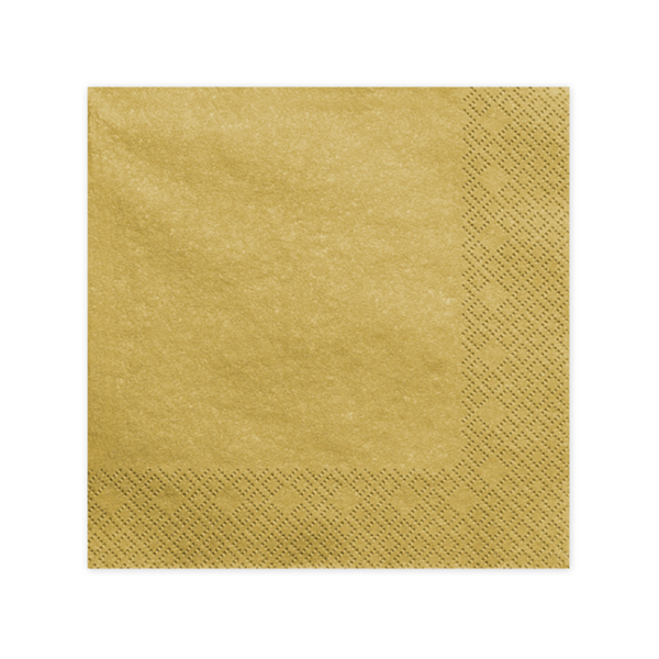 Servietten Gold - 33 x 33 cm - 20 St.