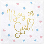 Servietten Boy or Girl - 33 x 33 cm - 20 St.