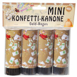 Konfettikanone Geldregen - 11 x 4 cm -  4 St.