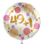 Ballongruß: 49+1 - Pastell Dots - 35 cm