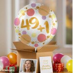 Ballongruß: 49+1 - Pastell Dots - 35 cm