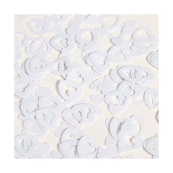 Konfetti Herzen Offen - Weiß - 14 Gr.