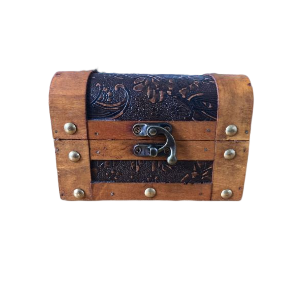 Schatztruhe Holz  - 14 x 9 cm