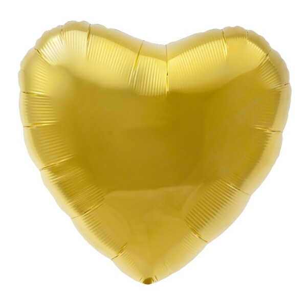 Folienballon Herzballon Gold - 45 cm