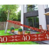 Absperrband 40 - Rot - 15 Meter