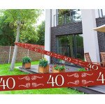 Absperrband 40 - Rot - 15 Meter