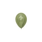 Mini Chrome Ballons Grün - 13 cm - 50 St.