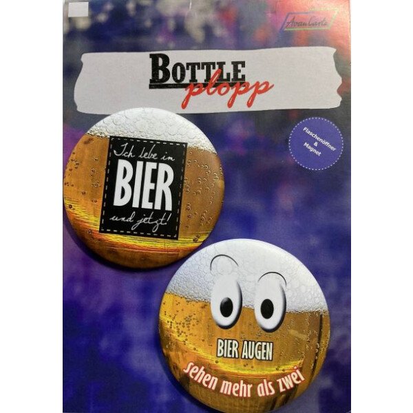 2 Magnet-Flaschenöffner Bier - 5,5 cm