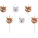 Kerzen Teddybär - 7 cm - 6 St.