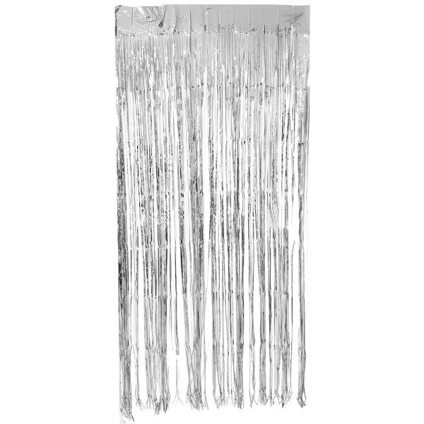 Backdrop Fransenvorhang Türvorhang - Silber - 1 x 2 Meter