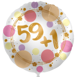 Folienballon 59+1 - Pastell Dots -  43 cm