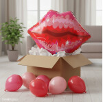 Ballongruß: Kußmund - 50 cm