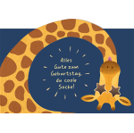 Postkarte Geburtstag - Coole Socke