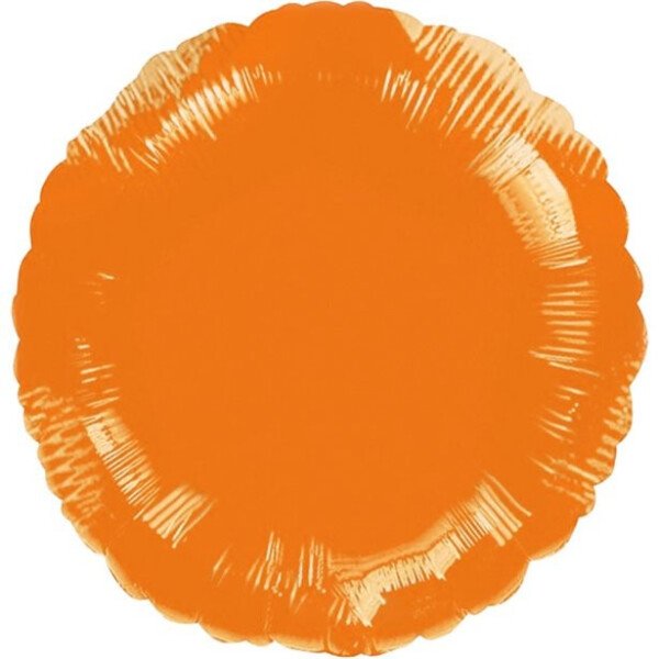Ballongruß Zusatzballon Rund Orange - 35 cm