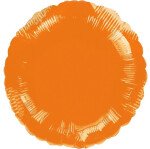 Ballongruß Zusatzballon Rund Orange - 35 cm