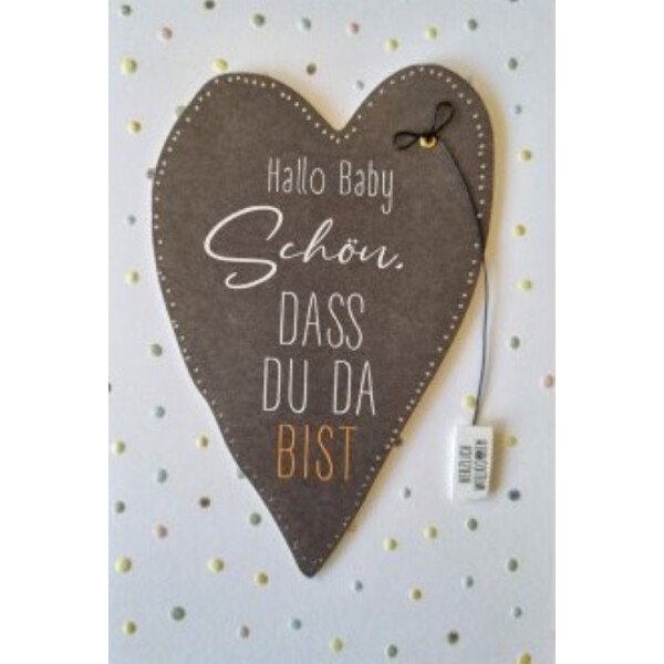 Klappkarte Hallo Baby, schön dass Du da bist