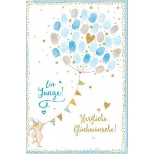 Klappkarte Ein Junge - Herzliche Glückwünsche