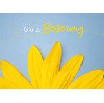 Postkarte Gute Besserung - gelbe Blüte