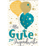Klappkarte Jugendweihe - Luftballons