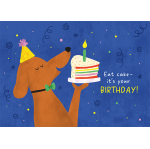 Postkarte Eat cake - it`s your Birthday