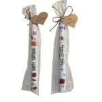 Stabkerze Tüte Licht Happy Birthday - 20 x 2 cm - Sortiert - 1 Kerze