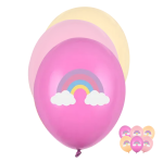 6 Ballons Regenbogen - 30 cm