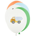 6 Ballons Baufahrzeuge - 30 cm