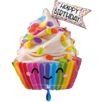 Folienballon Cupcake Happy Birthday - 79 cm