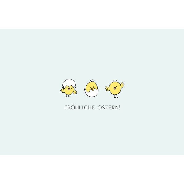 Postkarte Fröhliche Ostern - Küken