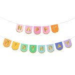 Girlande Happy Birthday - Pastell - 1,6 Meter