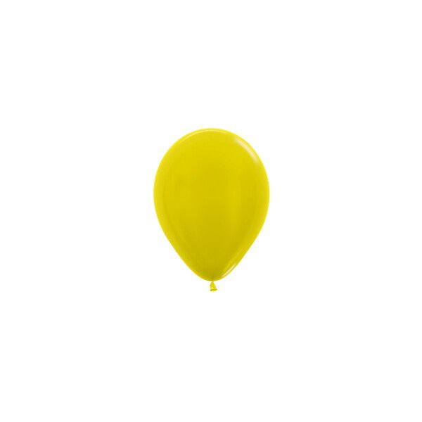 Mini Metallic Ballons Gelb - 13 cm - 50 St.