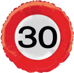 Folienballon 30 - Verkehrsschild - 45 cm