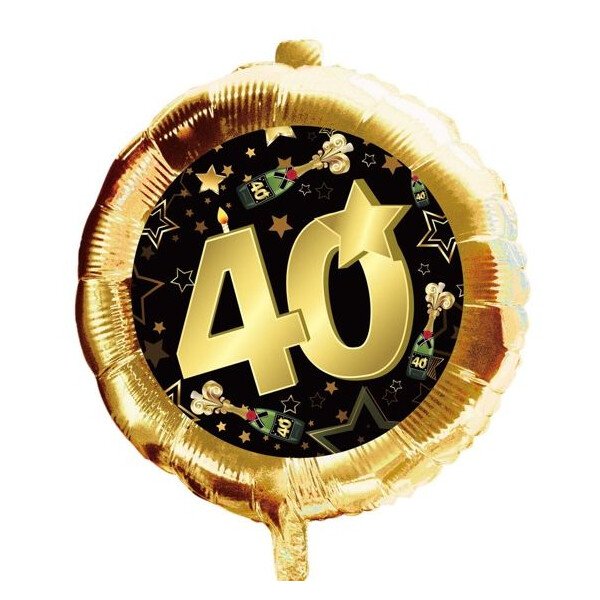 Folienballon 40 - Schwarz Gold - Sektflaschen - 45 cm