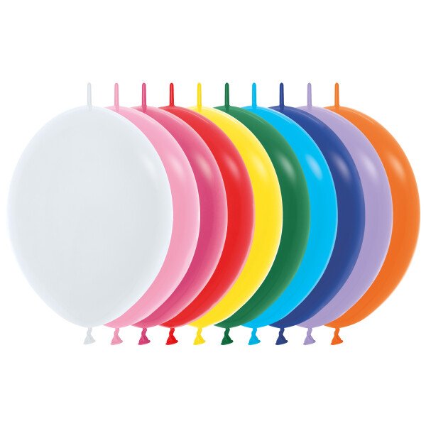 Girlandenballons Kettenballons Bunt - 30 cm - 50 St.