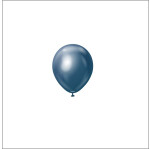 Mini Chrome Ballons Dunkelblau - 13 cm - 50 St.