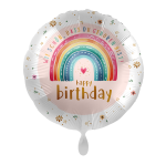 Ballongruß: Happy Birthday Regenbogen - Wie schön, dass Du geboren bist - 35 cm