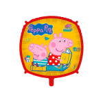 Ballongruß: Peppa Pig - Quadrat - 35 cm