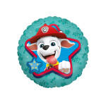 Ballongruß: Paw Patrol Marshall- Türkis Bunt - 35 cm