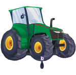 Ballongruß XL: Traktor Grün - 70 cm