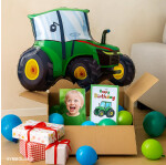 Ballongruß XL: Traktor Grün - 70 cm