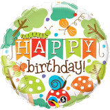 Ballongruß: Happy Birthday - Garten - 35 cm