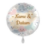 Ballongruß: Pastell Wolken - Personalisiert - 35 cm