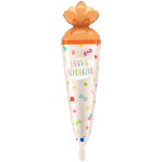 Ballongruß XL: Schultüte - Hurra Schulkind  - 80 cm