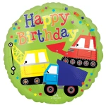 Ballongruß: Happy Birthday Trucks - 35 cm
